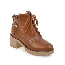 ankle boots for font b women b font spring autumn boots woman female martin boot lace