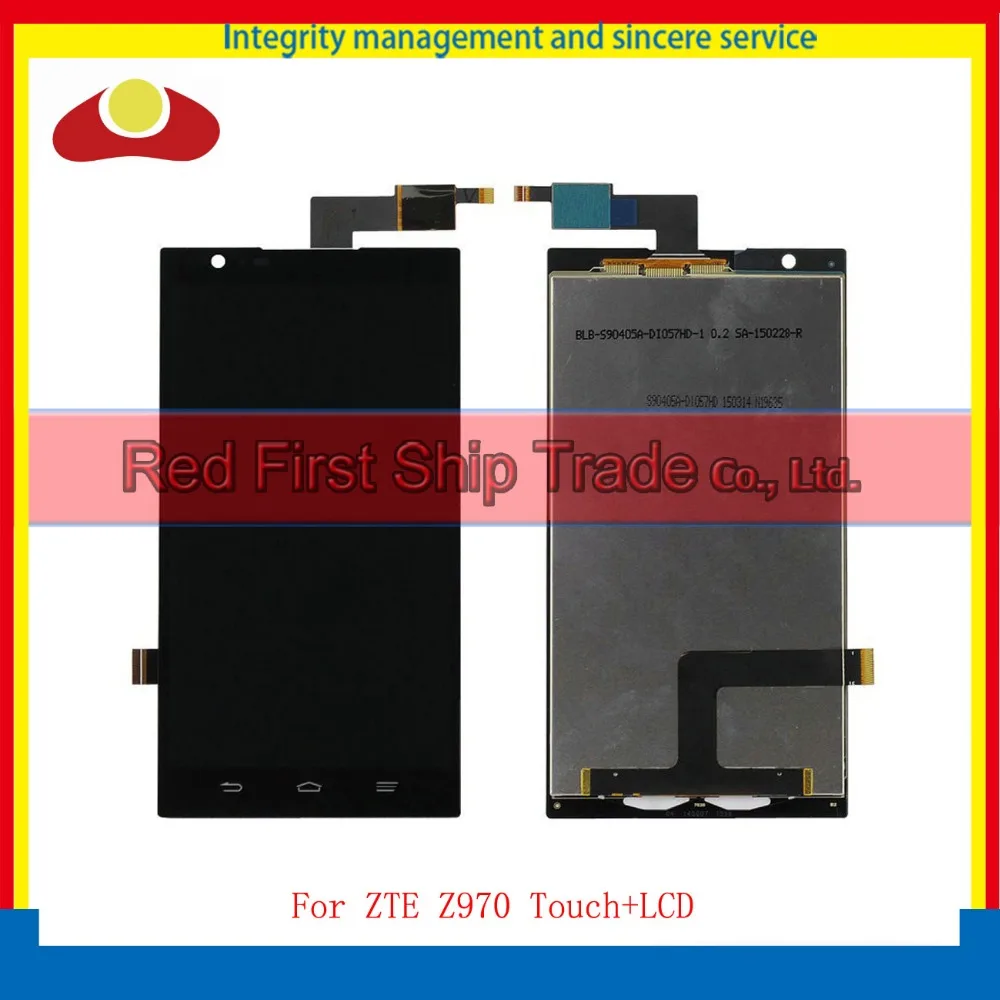 

High Quality 6.0" For ZTE Z970 Full Lcd Display With Touch Screen Digitizer Assembly Complete Black Free Shipping+Tracking