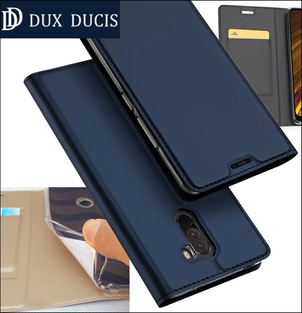 Оригинальный DUX DUCIS чехол для Xiaomi Pocophone F1 Poco Книга Флип кожаный бумажник