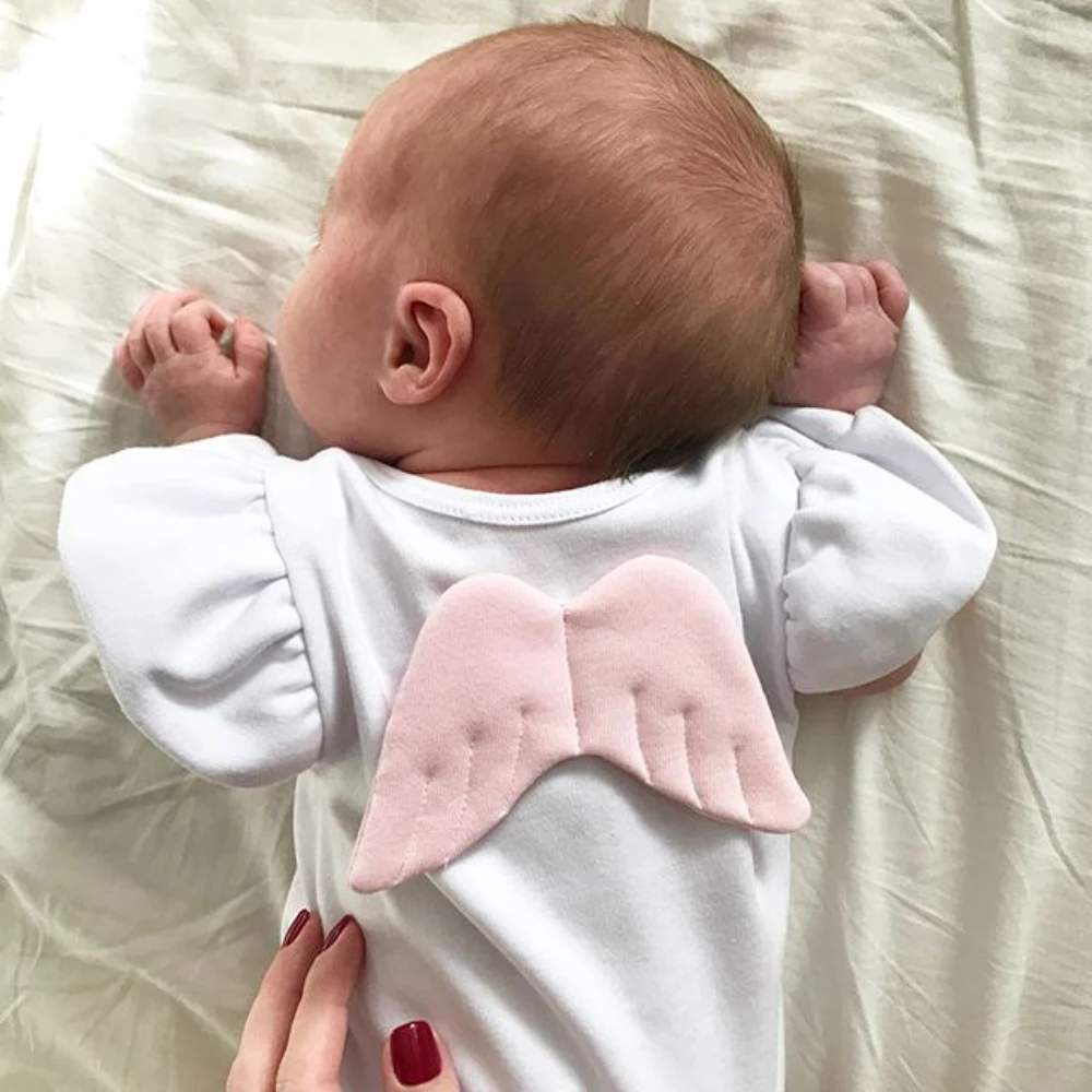 2019 Одежда для новорожденных мальчиков и девочек, комбинезон с крылышками, хлопок, боди пляжный костюм