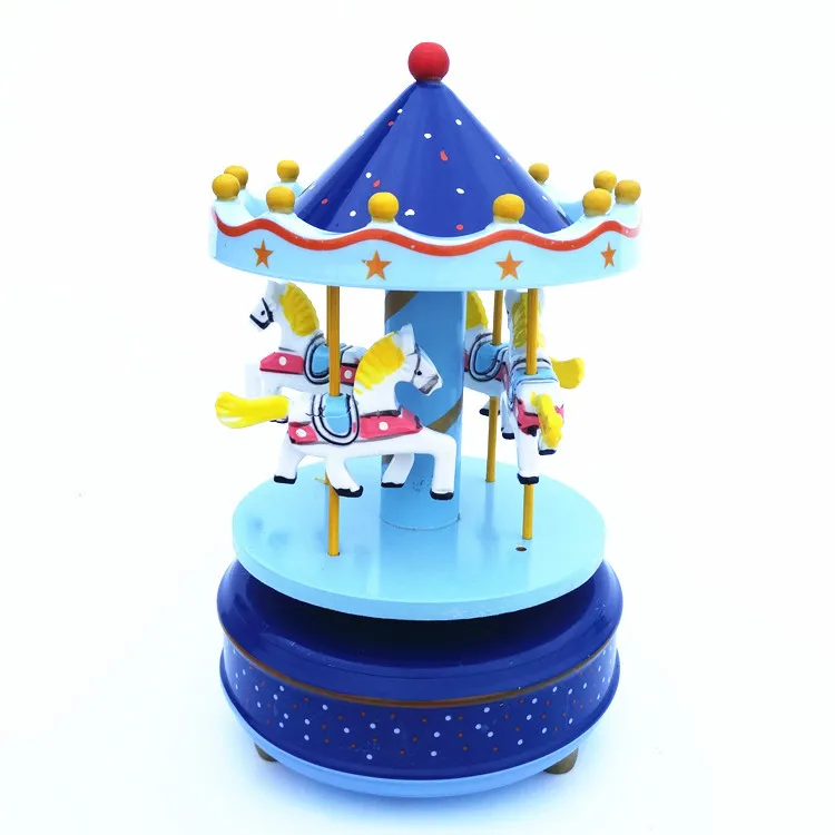 [Funny] взрослая Коллекция Ретро заводная игрушка металлическая жестяная музыкальная карусель механическая игрушка заводные игрушечные фигурки модель детский подарок - Цвет: 6