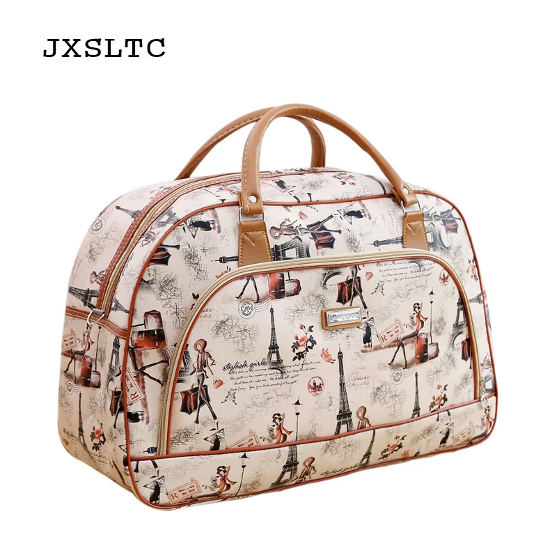 

JXSLTC Large Capacity Travel Bag Women Duffle Luggage Bags Casual Tote Nylo Portable Waterproof Handbags Female Weekend Bags Sac