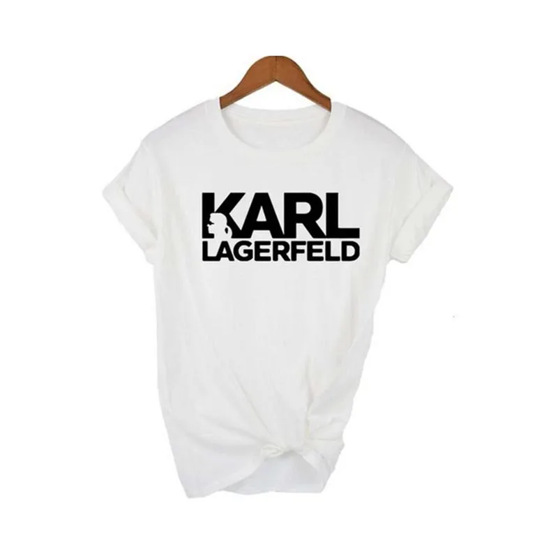 Karl Lagerfeld Футболка женская унисекс Лето 2019 Vogue короткий рукав Забавные футболки