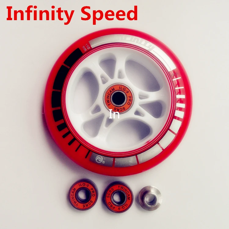 

Conbination, 8 Pcs Infinity Inline Speed Skating Wheels, Roller Skates Slide Wheel with ILQ-9 ILQ-11 Bearings