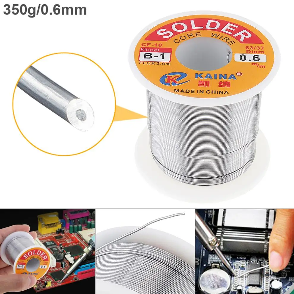 New 63/37 B 1 350g 0.6mm Tin Fine Wire Core Rosin Solder Wire with 2