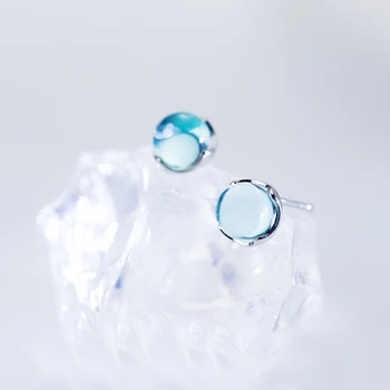 

Sterling Silver Blue Earrings Crystals Fish Eyes S925 Fine Jewelry Tardoo 925 Stud Earrings Costume Jewelry On March 8