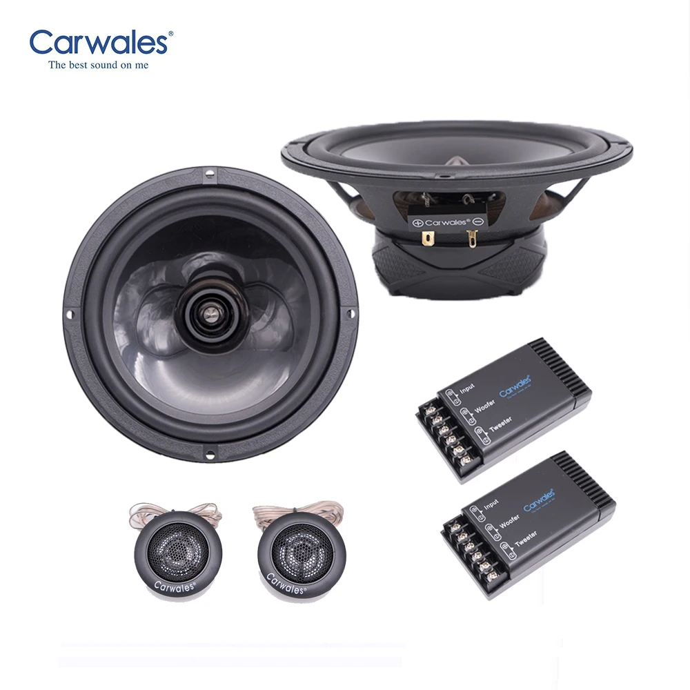 

High Quality Carwales 6.5inch Speakers Audio Component 4ohm 250W with Tweeter Cross Over HIFI Car Audio Speaker Set