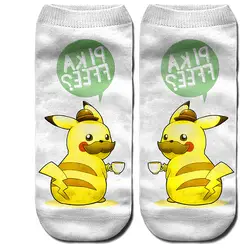 Модные 3D милые короткие носки женские Харадзюку принт Kawaii животных мультфильм Теплые ботильоны забавные носки для девочек Подарки на день