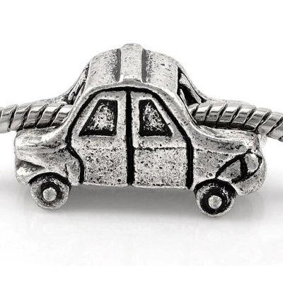 Car Charm Spacer European Bead Compatible for Most European Snake Chain Bracelet
