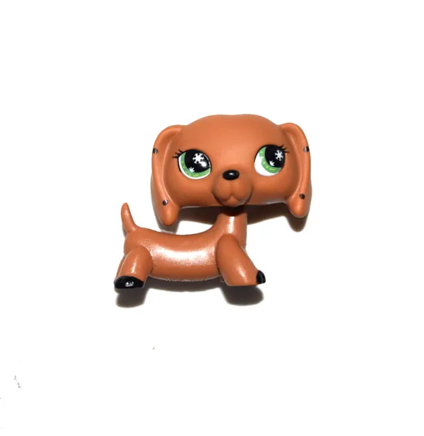 Фигурка собаки в горошек с зелеными глазами|pet shop|dog figurefigure toy |