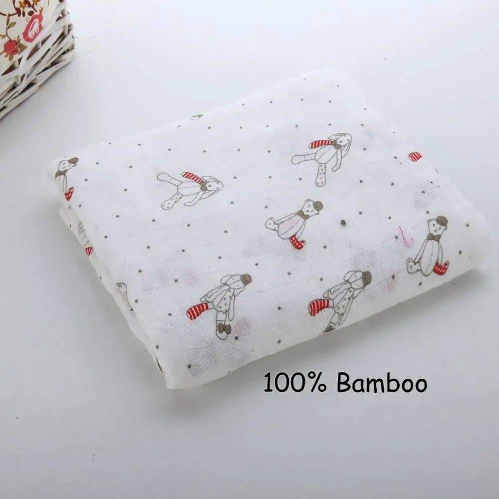 Muslinlife 120x120 см бамбуковое хлопковое/бамбуковое муслиновое детское Пеленальное Одеяло, Пеленальное полотенце для новорожденных - Цвет: bamboo dog