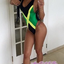 Сексуальный цельный купальник с флагом карибских стран, Размеры M, L, XL, XXL