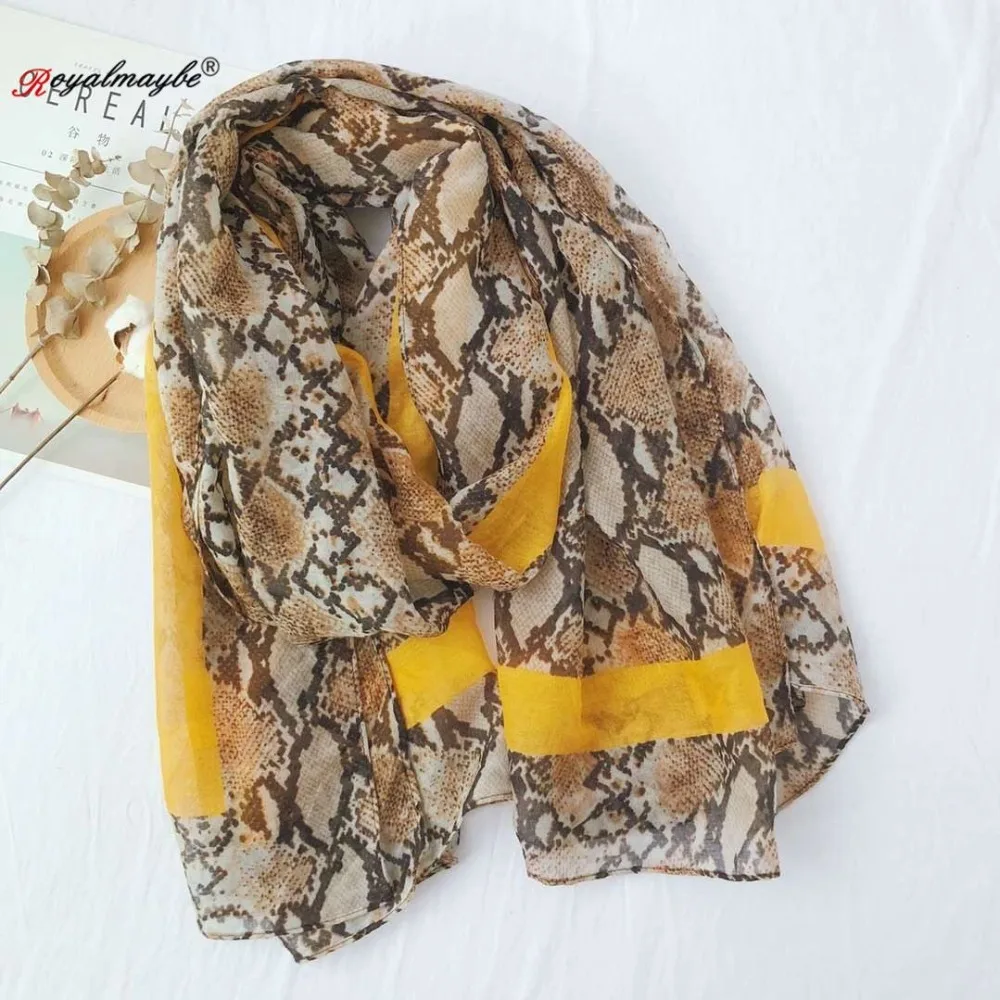 

Scarf Women's 2019 Spring and Summer Cotton Ms. Snake Scarf Women's Wild Long Shawl Dual-use Scarf Super Beach