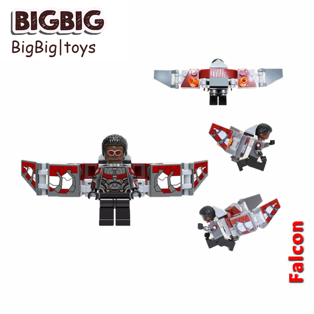 

LegoED Marvel The Avengers Building Blocks Falcon Loki military figures Compatible with LegoINGly bricks Toy for Children gifts
