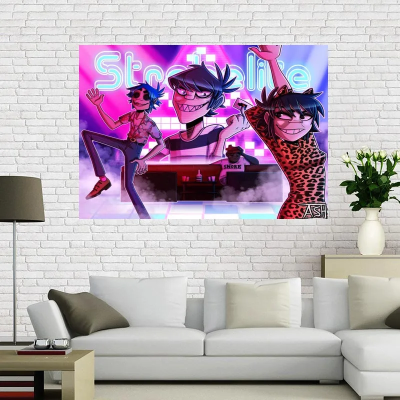 На заказ Gorillaz Печать холст Картина настенный Шелковый постер ткань печать DIY