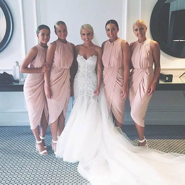 mid length bridesmaid dresses