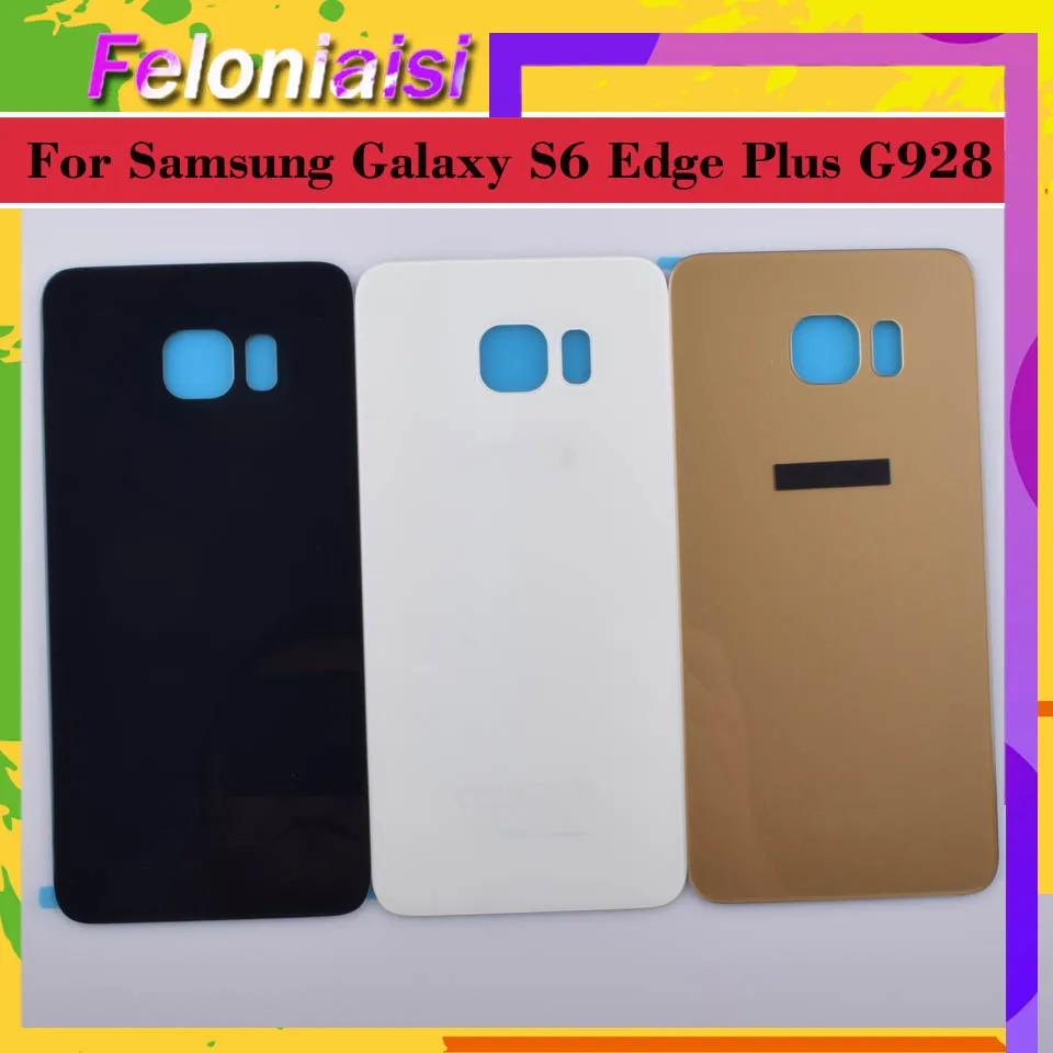 10 шт./партия для samsung Galaxy S6 Edge Plus G928 G928F корпус батарейного отсека задняя Задняя стеклянная крышка корпус замена корпуса