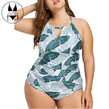 VGTOWN бикини с пуш-ап, купальный костюм для женщин, Цельный купальник размера плюс, купальники 5XL, бикини для полных девушек