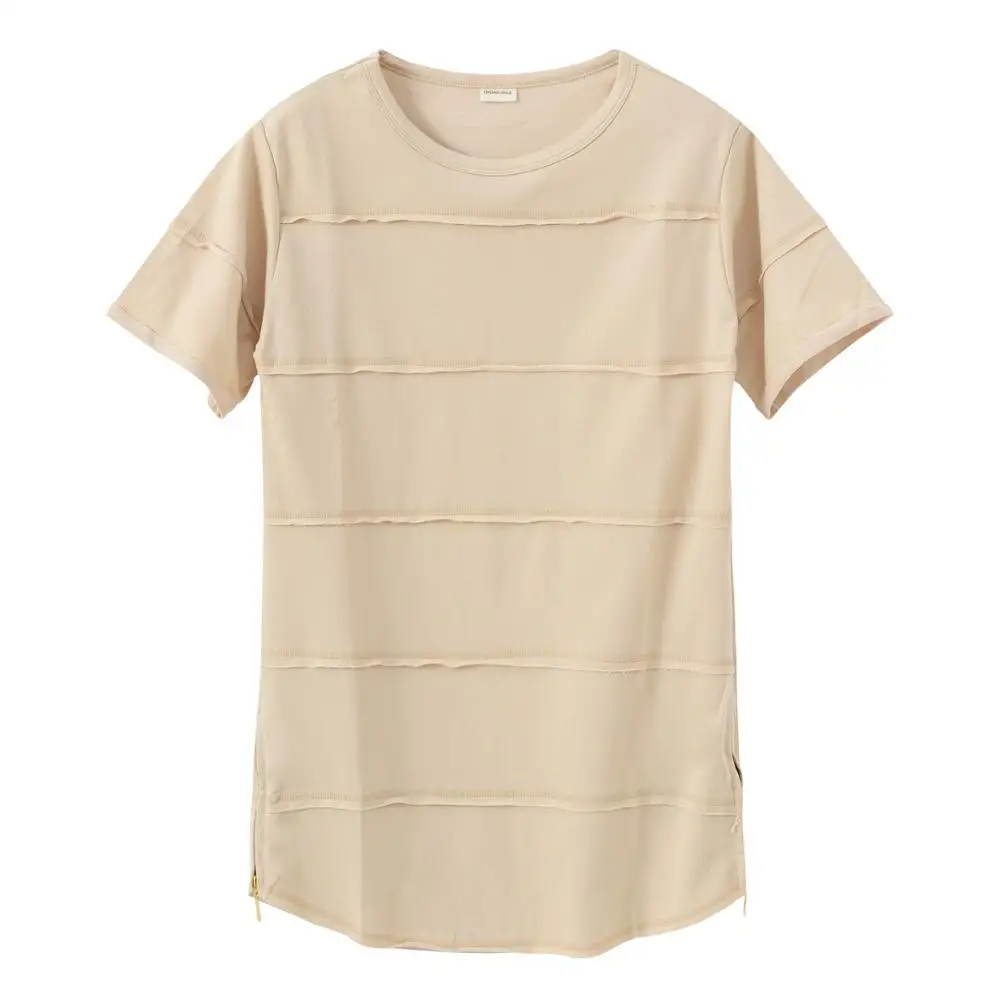 2017 summer new skirt zipper open fork burrs pure color round collar short sleeve T-shirt male big yards leisure loose t-shirts 2017 summer new skirt zipper open fork burrs pure color round collar short sleeve T-shirt male big yards leisure loose t-shirts