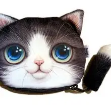 10 шт./лот Новинка осени мяу звезда Хвост Плюшевые кошелек оптом мобильного телефона сумка стерео cat кошелек для монет