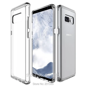 

C-ku For Iphone X IphoneX 2 in 1 Hard PC TPU Soft Case Frame Cell phone Clear Hybrid Shell Skin Crystal Skin Cover Luxury 50pcs