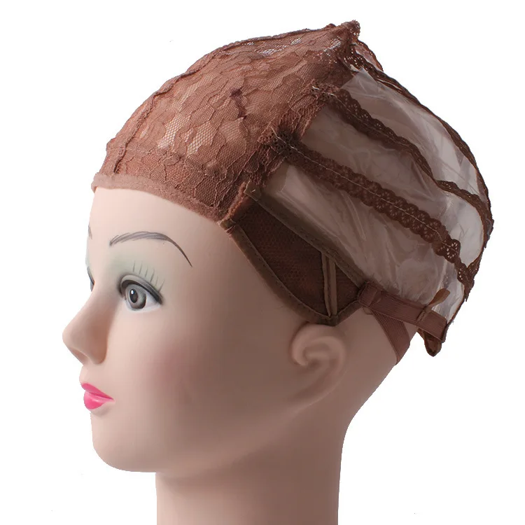 25 PCS/Lot Best Selling Brown Wig Hair Caps For Making Wigs Adjustable