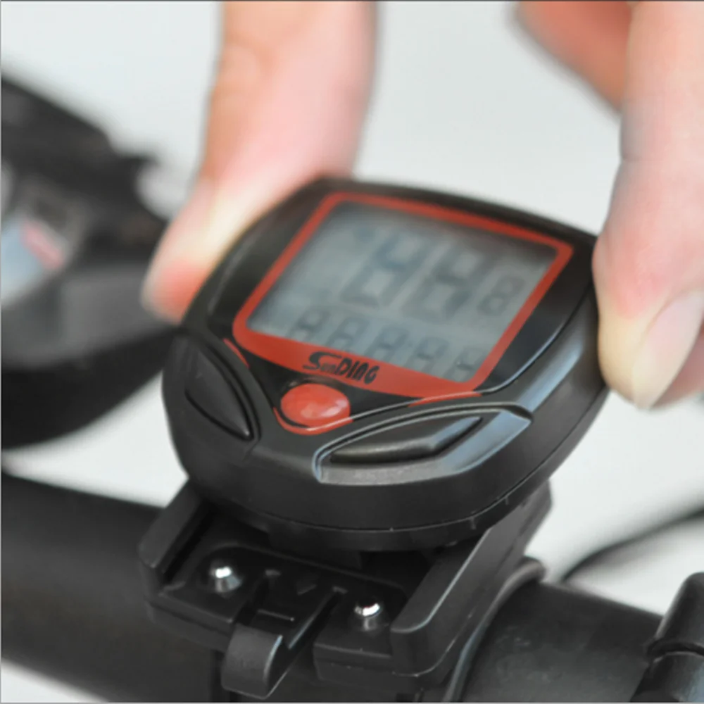 Bicycle Computer Bike Bicycle Cycling Wired LCD Computer Odometer Speedometer Stopwatch Waterproof Black Cycling Accessories