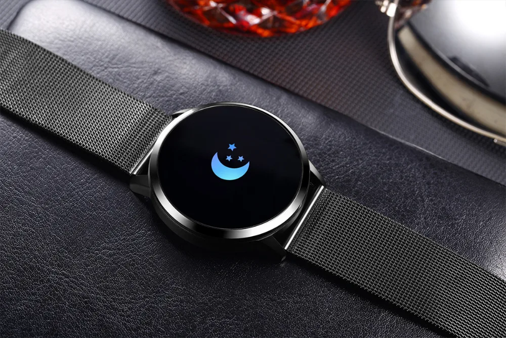 Q8 Смарт часы OLED цветной экран Smartwatch Женская мода Фитнес-трекер пульсометр круговой Смарт-часы