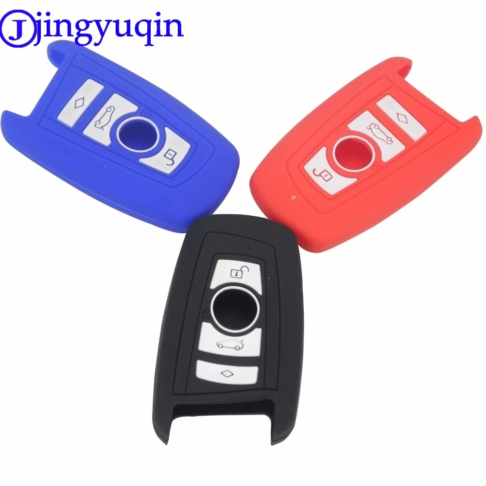 

jingyuqin 3 Buttons Silicone Key Cover Case Fob Protector For Bmw M1 M2 M3 E46 E53 F30 F10 F20 F30 X1 X3 X4 X6 335 328 535 650