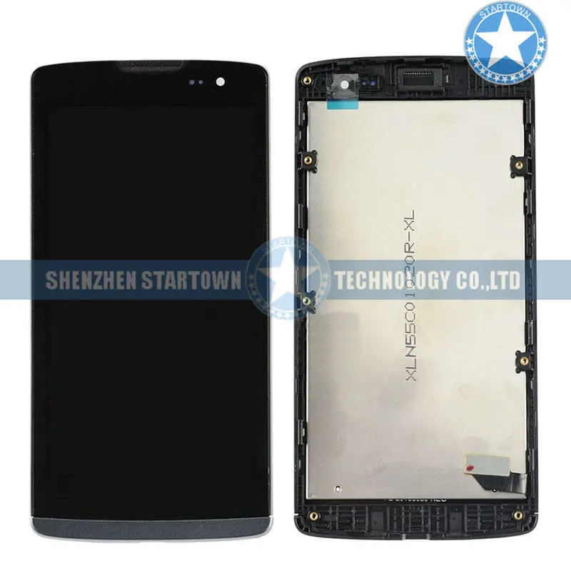 

Black LCD display Digitizer touch screen Assembly + Frame For Lg Leon H340 H320 H324 H340N Replacement