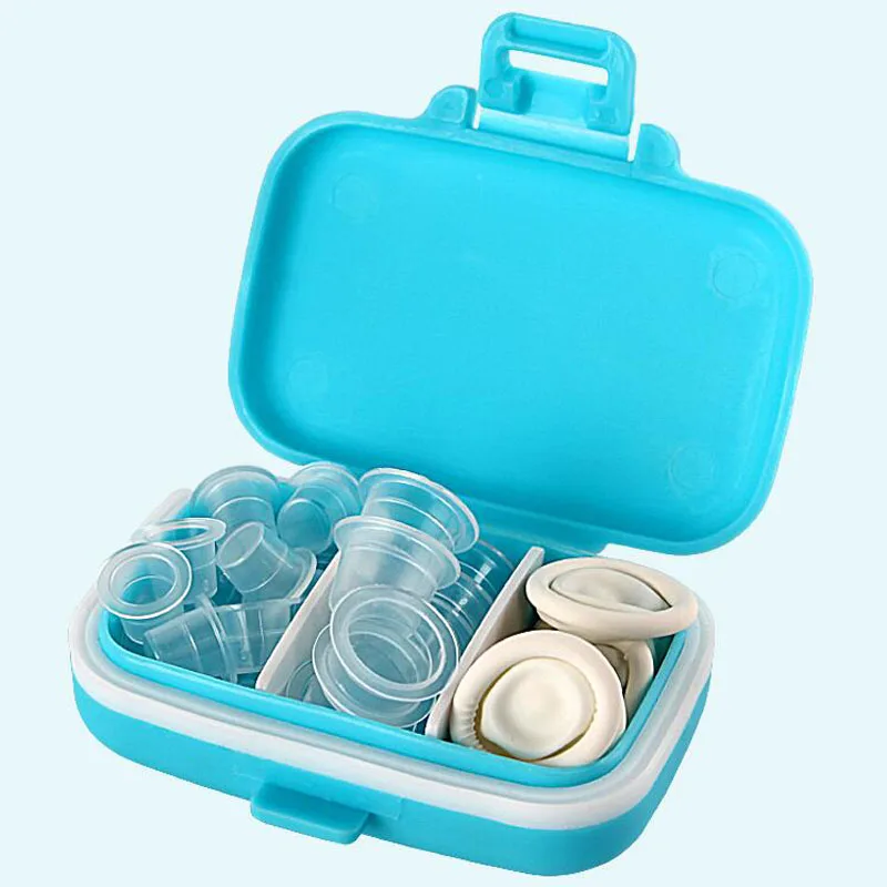 

Microblading Accessories ABS Storage Box Multifunctional Tattoo Ink Ring Cup Glove Storage Box Permanent Makeup Eyebrow Supplies