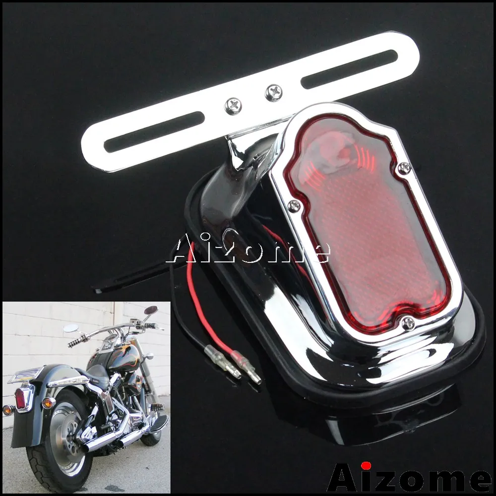 Мотоциклетный задний фонарь с красными линзами для Harley Cafe Racer Алюминиевый стоп