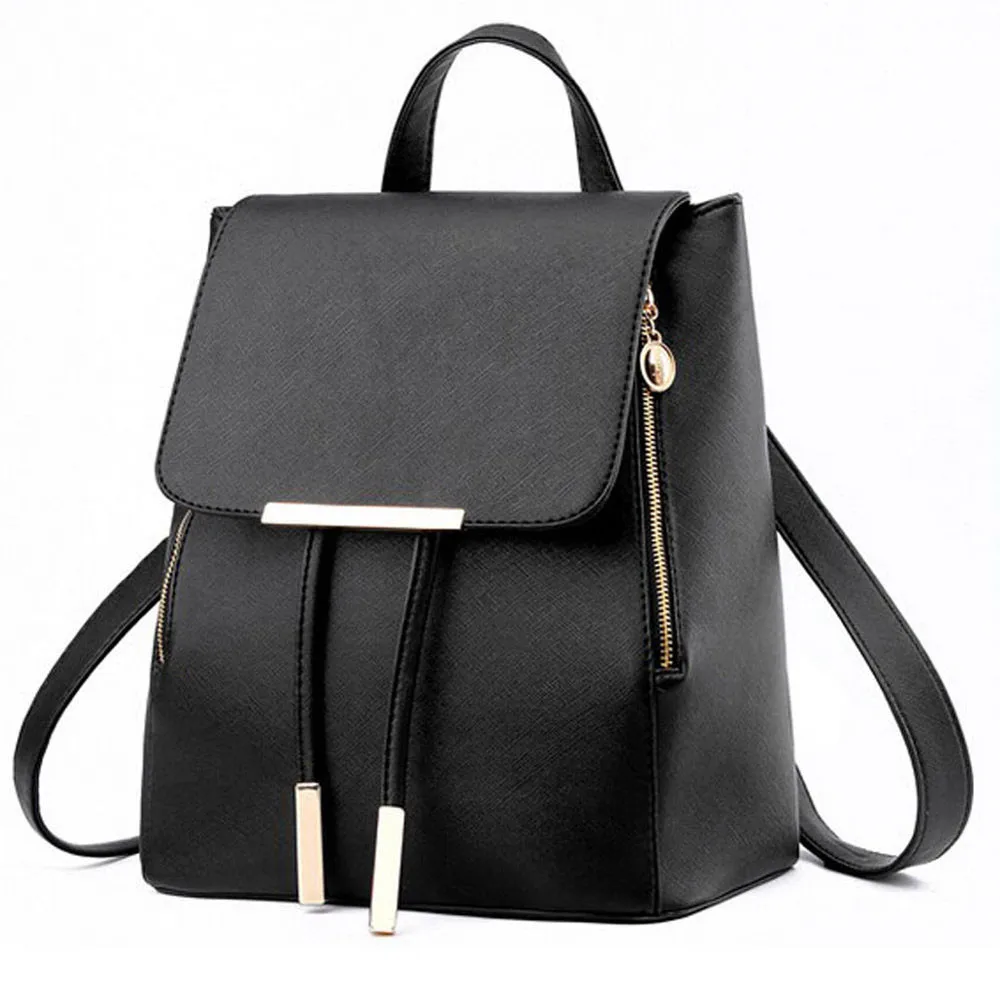 

Women Backpack High Quality PU Leather Mochila Escolar School Bags For Teenagers Girls Top-handle Backpacks Herald Fashion