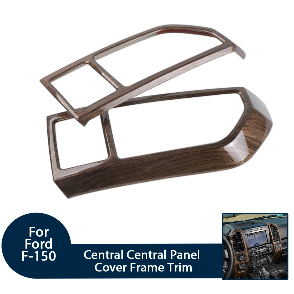 

100% Brand New Original Central Panel Cover Frame Trim Fit For Ford F150 2015+ ABS Wood Grain Car Interior Accessories