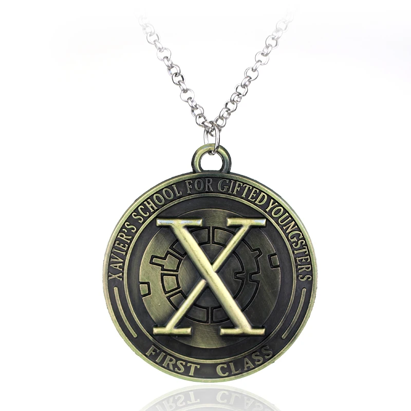 Movie jewelry super hero X Men necklace x men Logo First Class Best