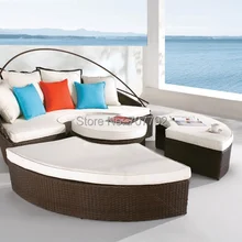 Для отдыха Стиль карусель открытый внутренний дворик диван из ротанга набор