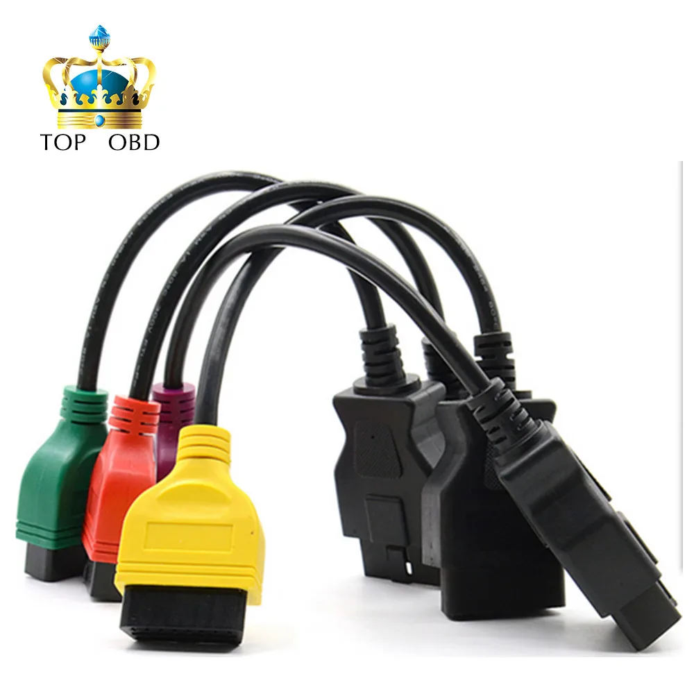 

4PCS/lot High Quality fiatecuscan OBD2 Connector Diagnostic Cable For Fiat ECU Scan MultiECUScan Cable for Fiat 500 Punto Lancia