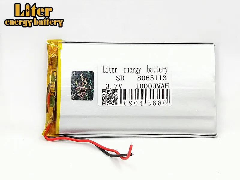 Новый 8565113 DIY настоящий 10000mAh литий-ионный 3 7 V литий-полимерный аккумулятор с PCM
