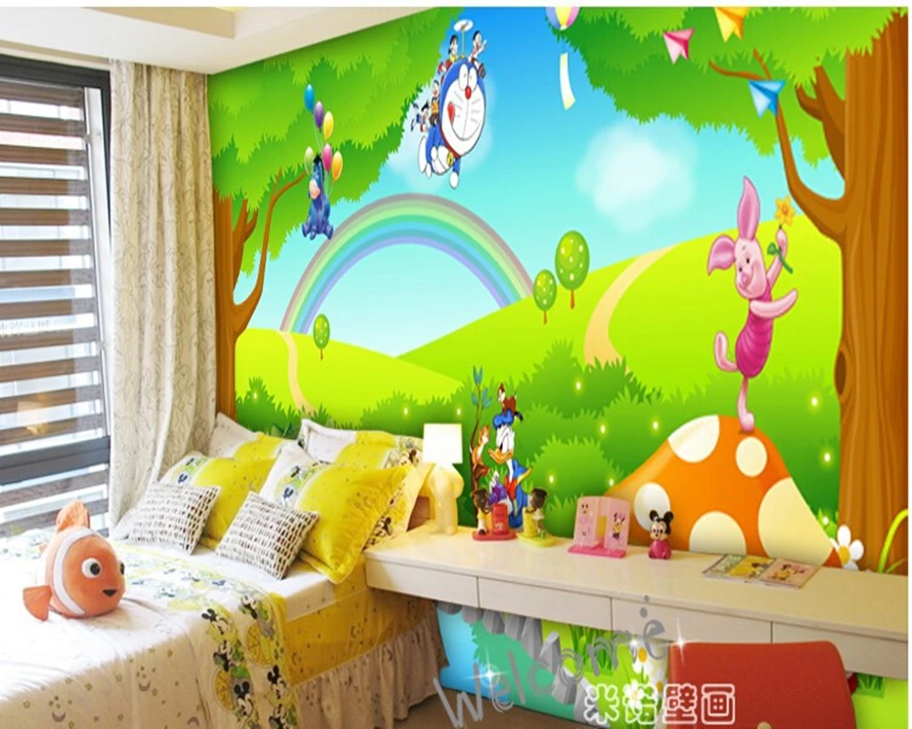 Пользовательские детские обои мультяшный плакат для детская комната спальня гостиная фон стены украшения дома