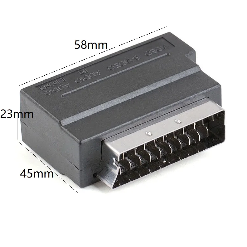 5 шт./лот 21 штырь SCART штекер на 3 RCA Женский S Video AV ТВ аудио разъем Scart