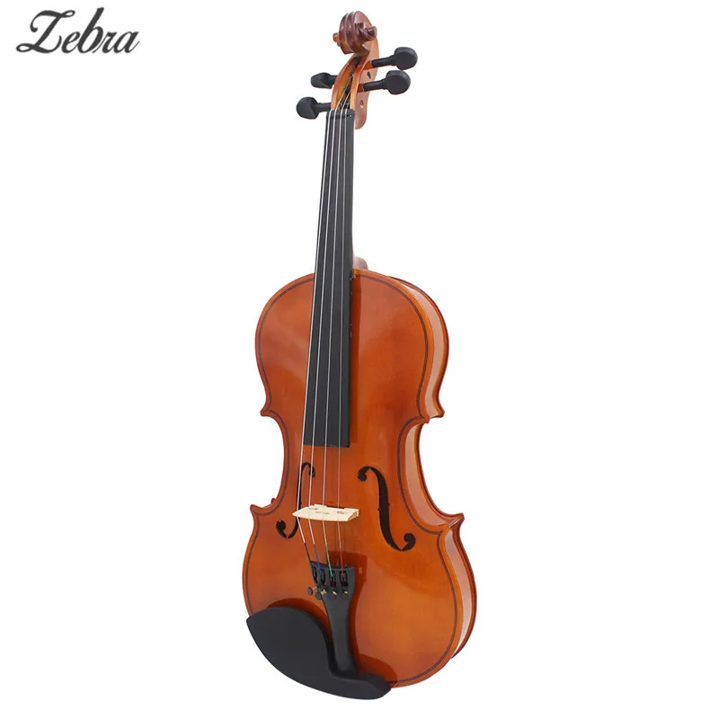 

Zebra Natural Color 4/4 Solid Wood Violin Bright Eucalyptus Violin Beginners Practice Performances Popular Violin With Box