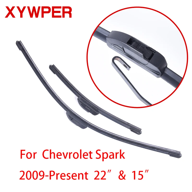 

XYWPER Windshield Wiper Blades for Chevrolet Spark 2009 2010-present 22"&15" Car Accessories Soft Rubber Car Windshield Wipers