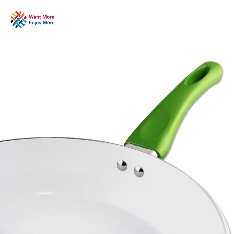 Антипригарная медная сковорода для жарки с наномасштабным керамическим покрытием и индукцией приготовления пищи, в духовке и посудомоечной машине panela de ceramic a pot
