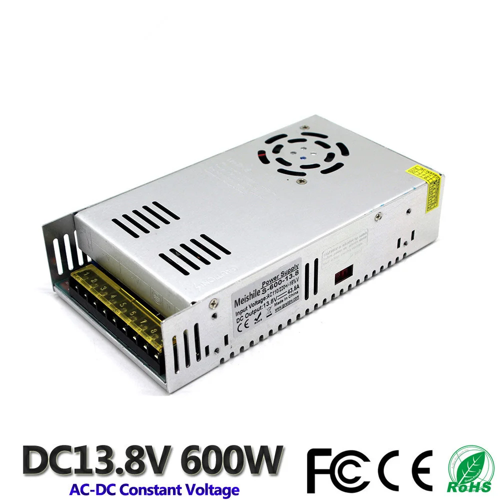DC 13 8 V 43.5A 600W светодиодный светильник драйвер ремня импульсный источник питания