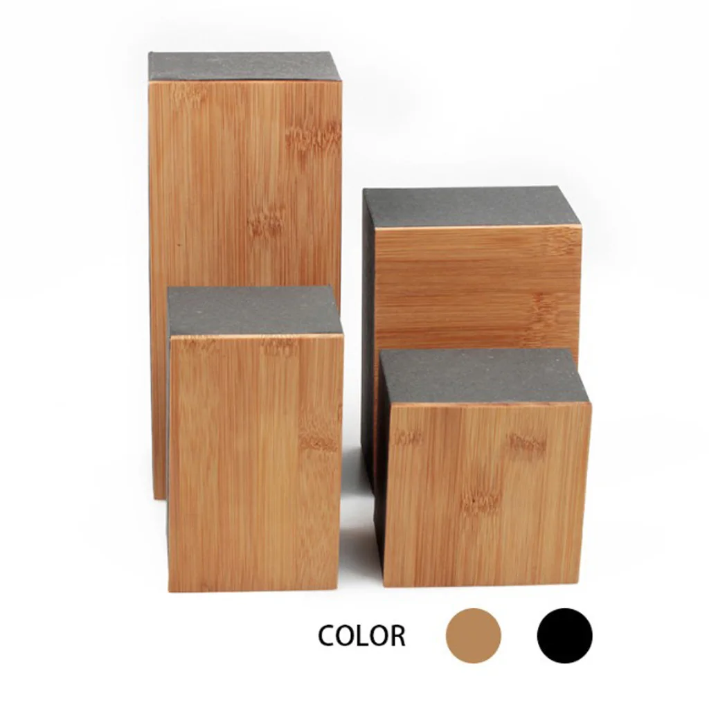 Bamboo Lid Storage Boxes Wooden Containers Organizer Tea Storage Box Caddy Jars Coffee Cans