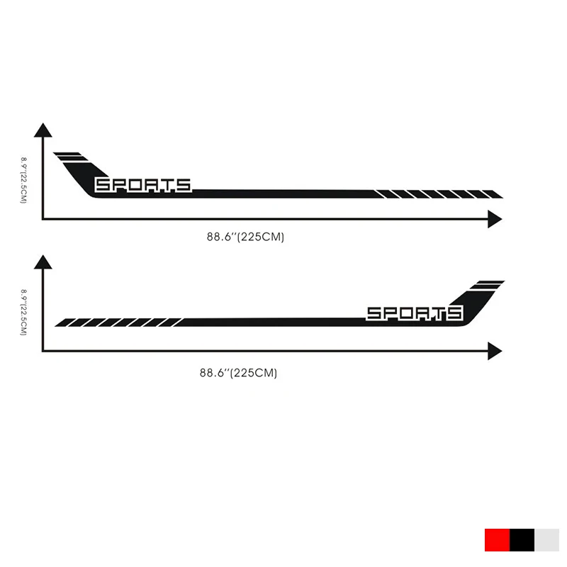 Автомобильные 2 Шт Автомобильные гоночные полосы Спортивные Нижняя Дверная панель наклейка для 5 серий боковые наклейки для стайлинга автомобилей