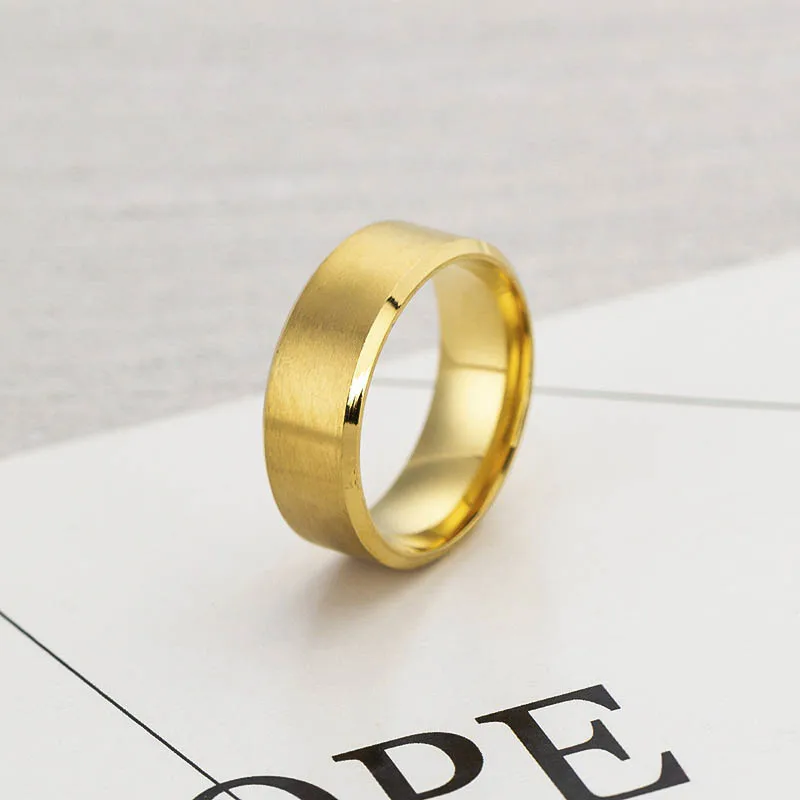5 видов цветов 316L нержавеющая сталь 8 мм заготовки простое кольцо для мужчин s ювелирные изделия для мужчин обручальное кольцо для влюбленных