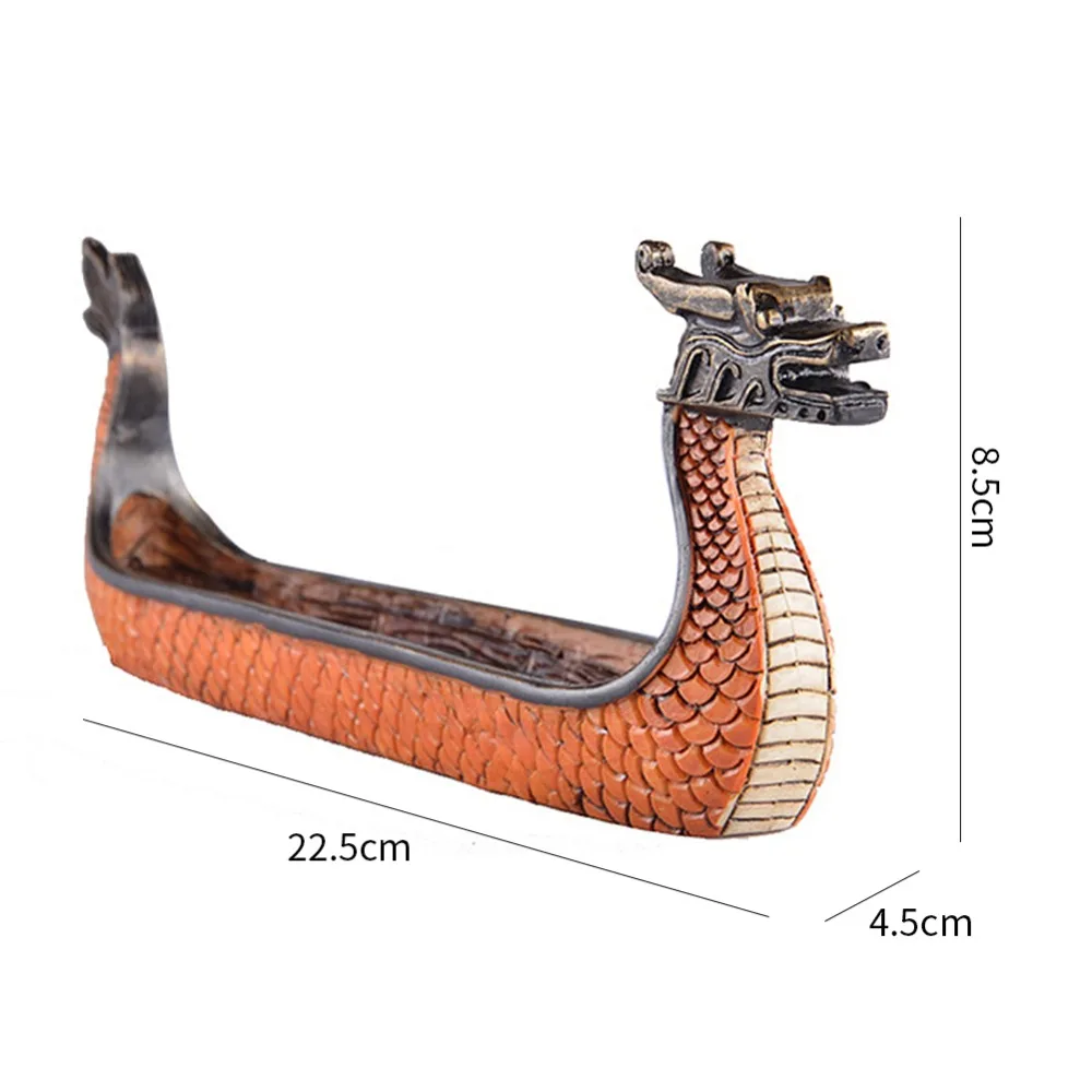 Ладан горелка Дракон лодка деревянные фигурки украшения дома традиционные китайские животные миниатюры подставка для ароматических палочек украшения