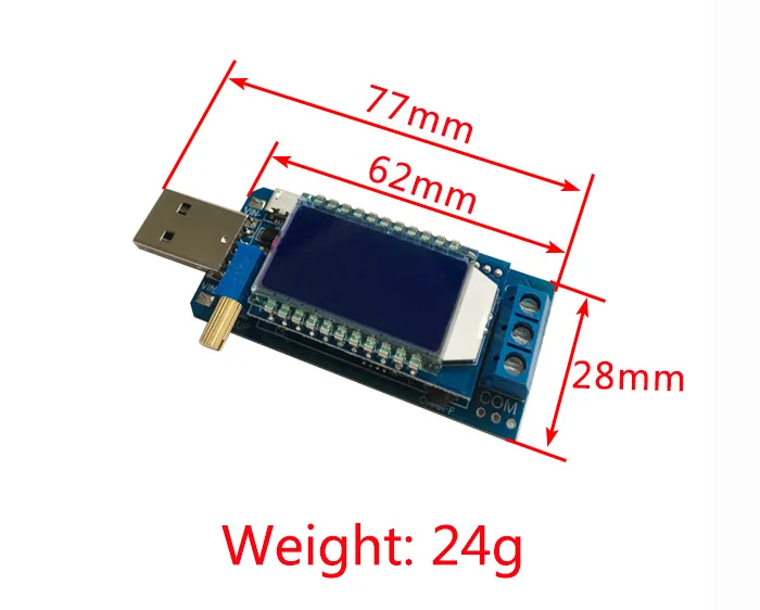 DC USB Boost/понижающий преобразователь Мощность при напряжении от 5 в до 1,2 V~ 24v 12v Регулируемый источник питания Ач Емкость