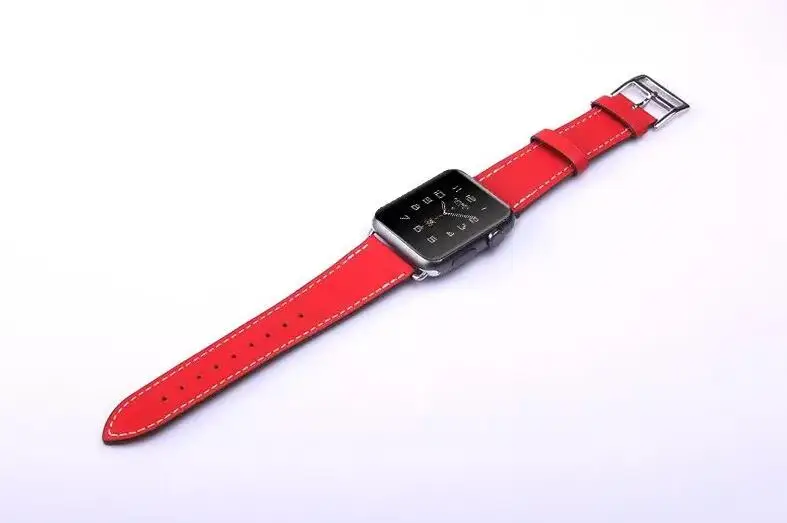 Ремешок из натуральной кожи петлевой для часов Apple Watch Band одинарный Тур rallye для iWatch ремешок 38 мм 42 мм 40 мм 44 мм серия 4 3 2 1 серия 5